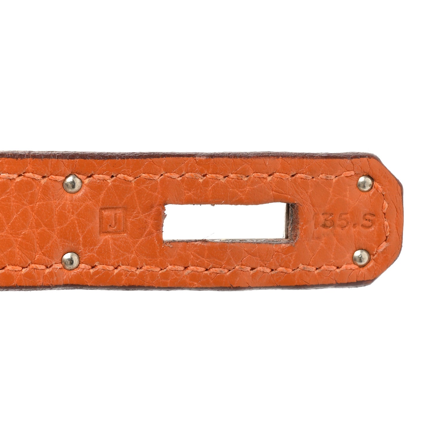 Hermes Taurillon Clemence Kelly Retourne 35 Orange 7 of 26