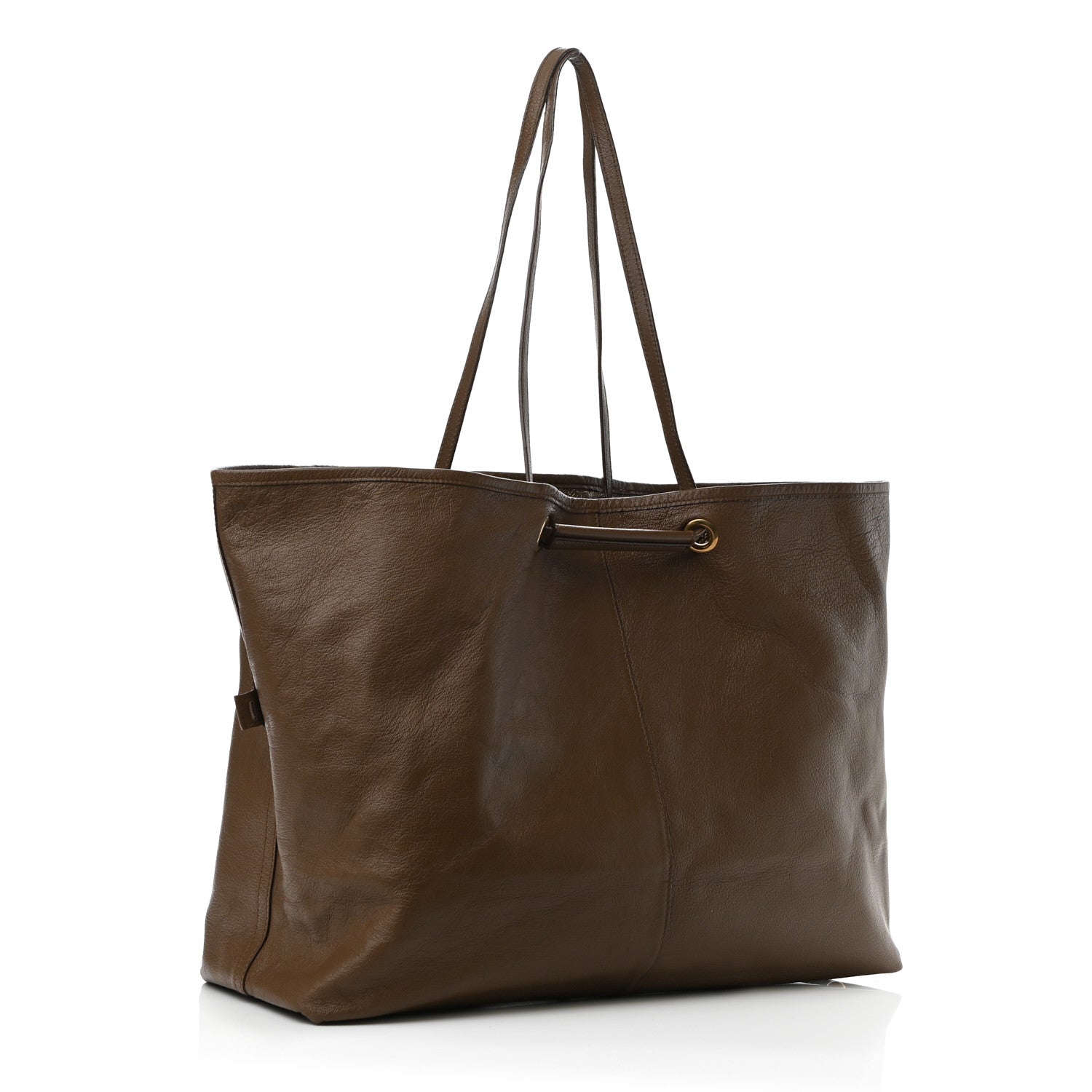 Saint Laurent Metallic Calfskin Large Neo Double Reversible Tote Brown 7 of 15