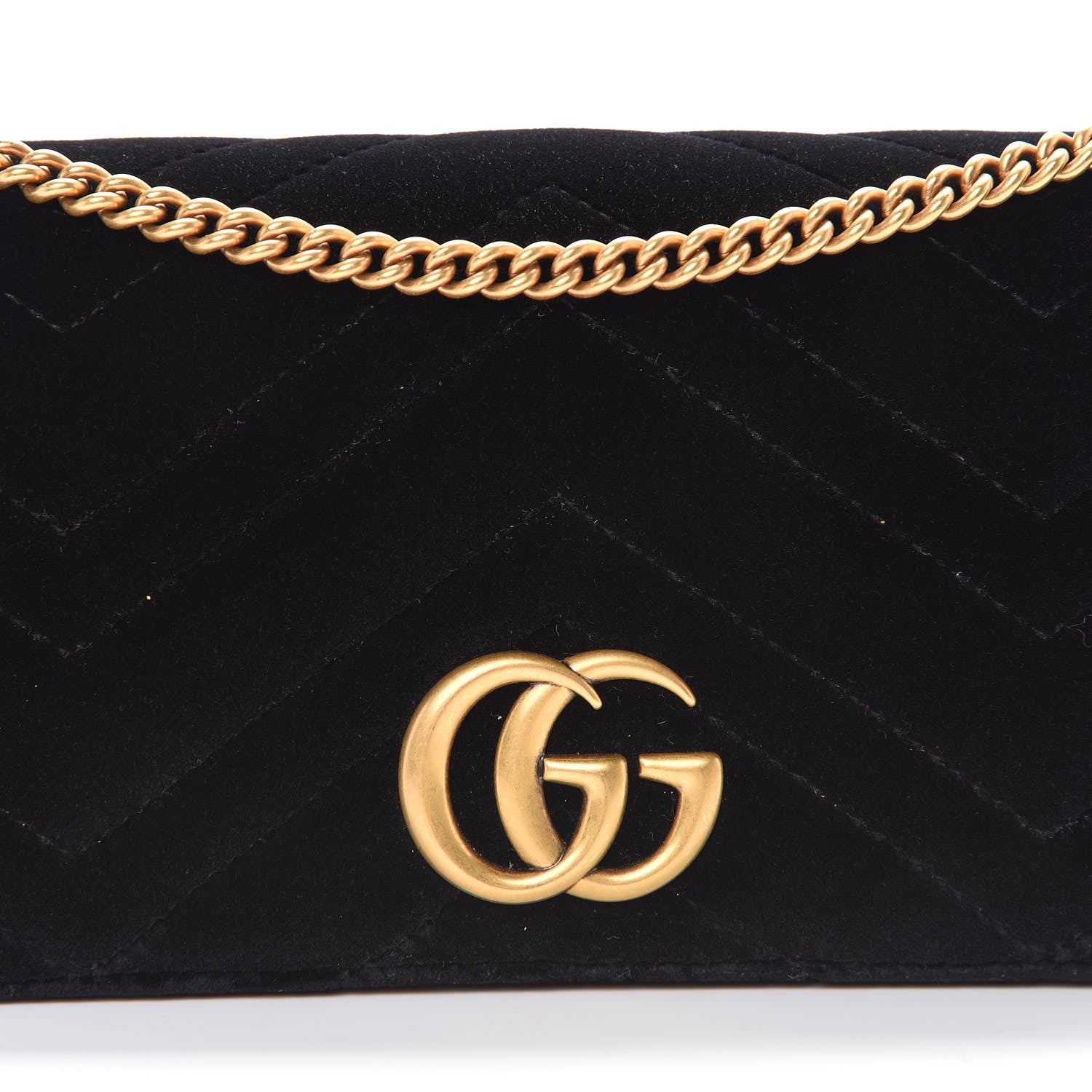 Gucci Velvet Matelasse GG Marmont Mini Bag Black 6 of 11