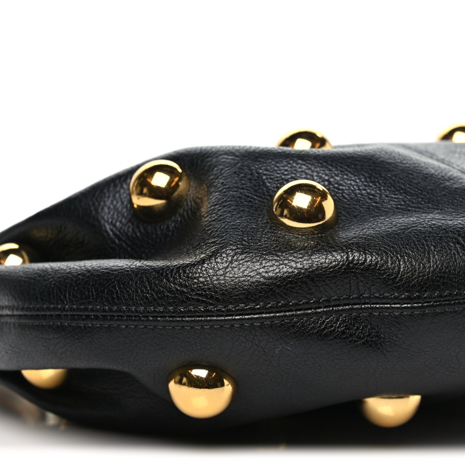 Chloe Calfskin Studded Small Bracelet Hobo Bag Black 7 of 8