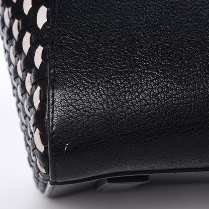 Givenchy Sugar Goatskin Woven Small Antigona Black White 13 of 14