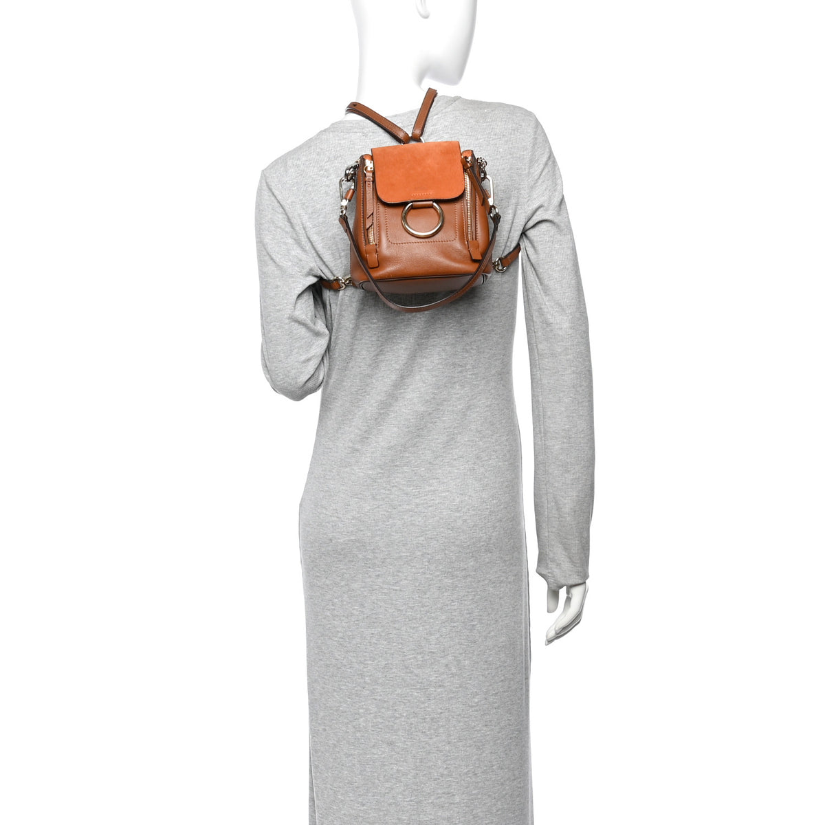 Chloe Suede Calfskin Mini Faye Backpack Tan 2 of 11