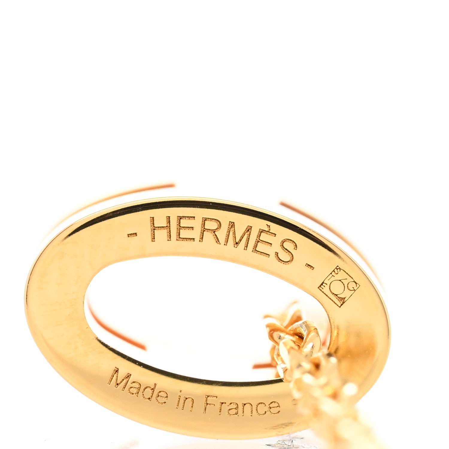 Hermes Lacquered Rose Gold Mini Pop H Pendant Necklace New Gold 5 of 5