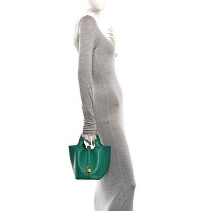 Hermes Taurillon Clemence Picotin Lock 18 PM Vert Jade Vert Jade 2 of 10