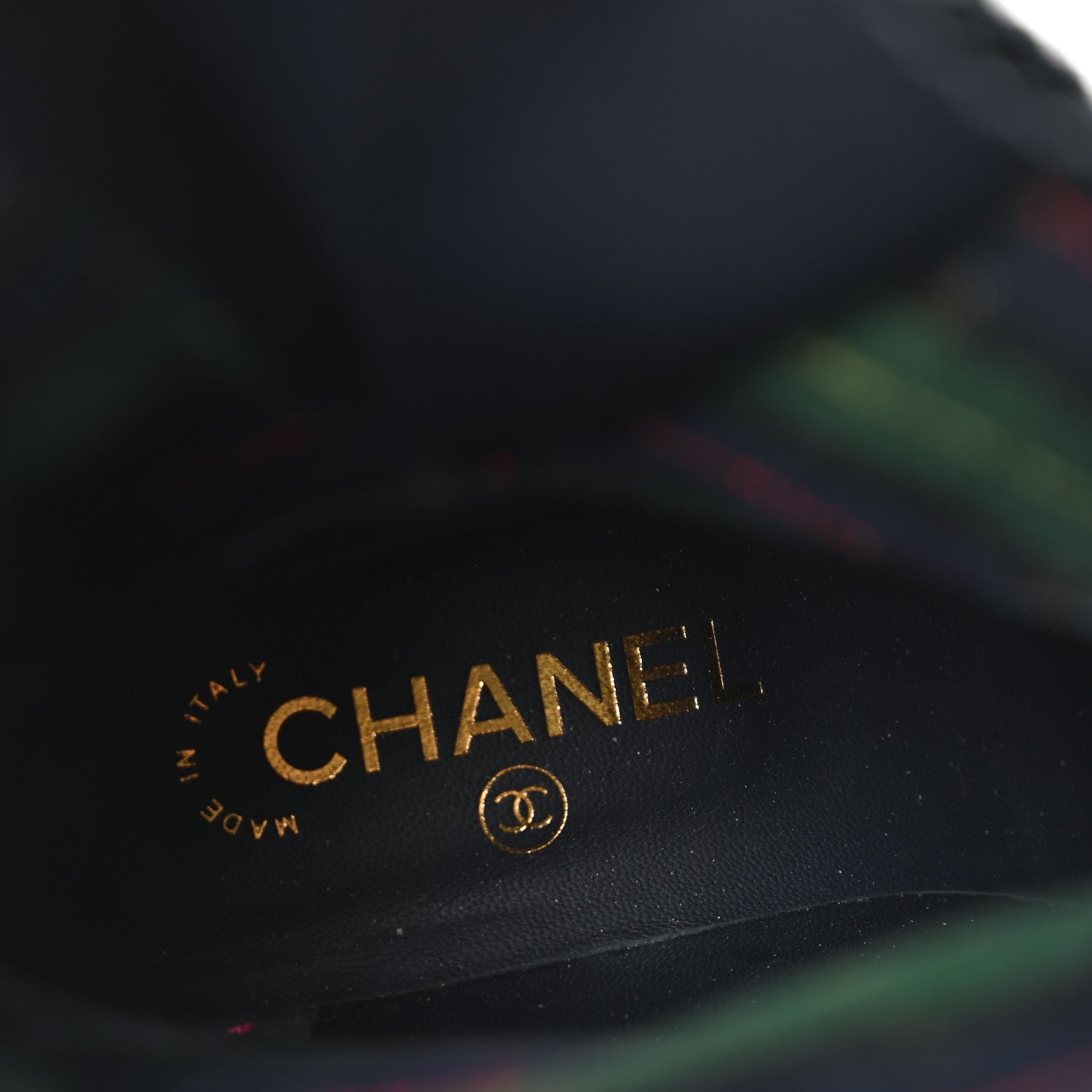 Chanel Calfskin Pony Hair Boots 38 Dark Green Blue 8 of 9