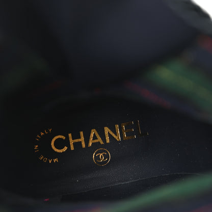 Chanel Calfskin Pony Hair Boots 38 Dark Green Blue 8 of 9