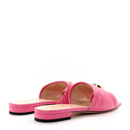 Gucci Nappa GG Matelasse GG Marmont Flat Slide Sandals 39.5 Bon Bon 4 of 8
