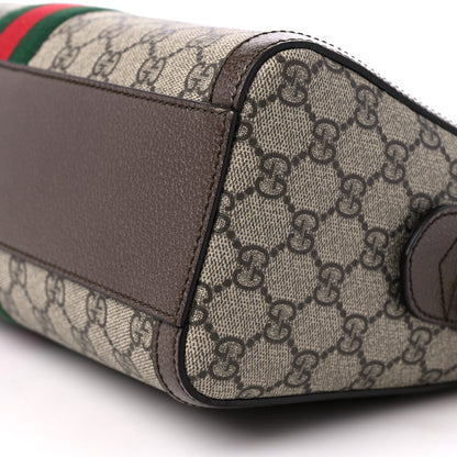 Gucci GG Supreme Monogram Web Medium Ophidia Boston Brown 9 of 9