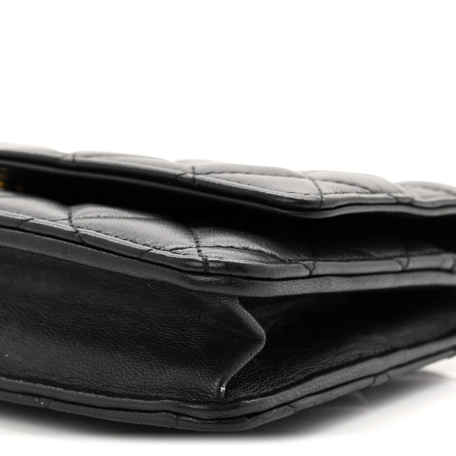 Chanel Lambskin Quilted Wallet On Chain WOC Black 11 of 12