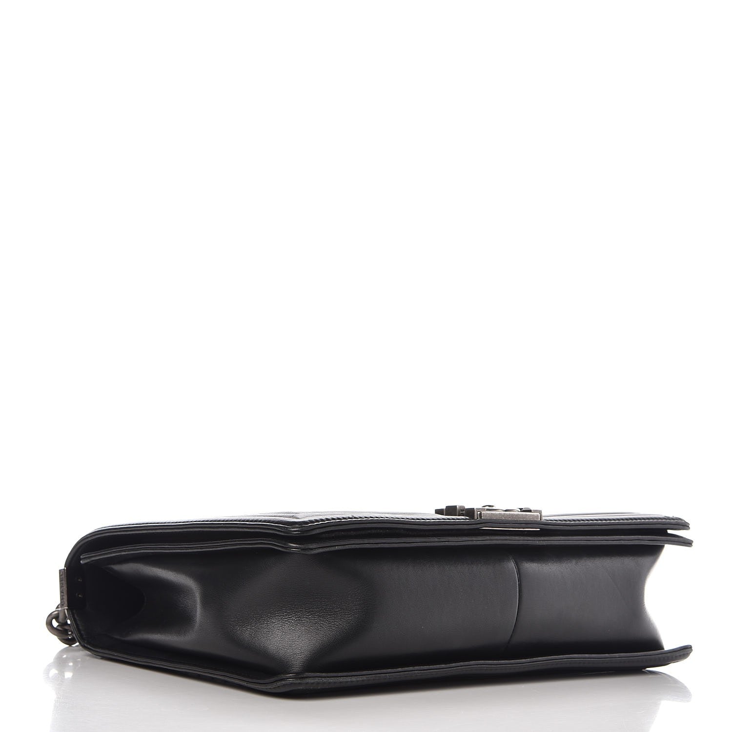 Chanel Calfskin Chevron Quilted Large Boy Flap Black 5 of 10