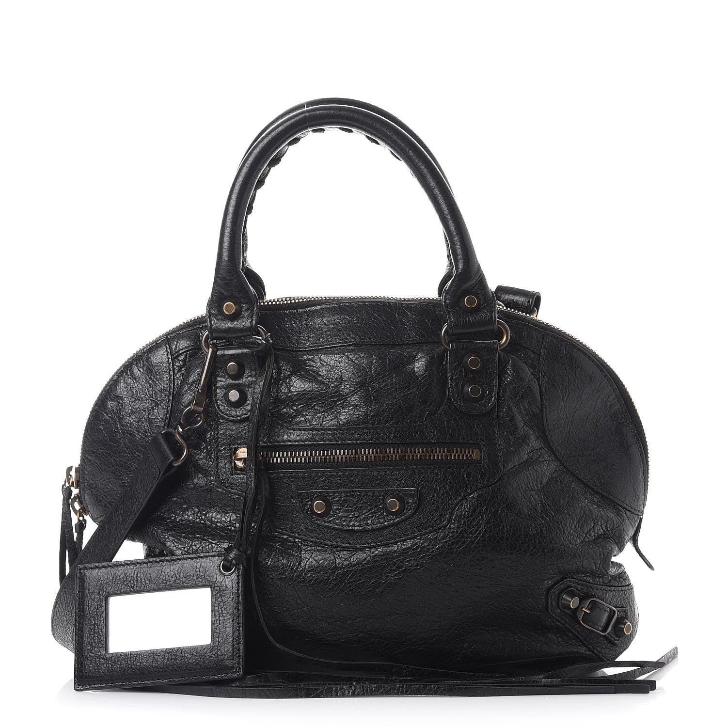 Balenciaga Agneau Classic Hardware Bowling Bag Black 1 of 12