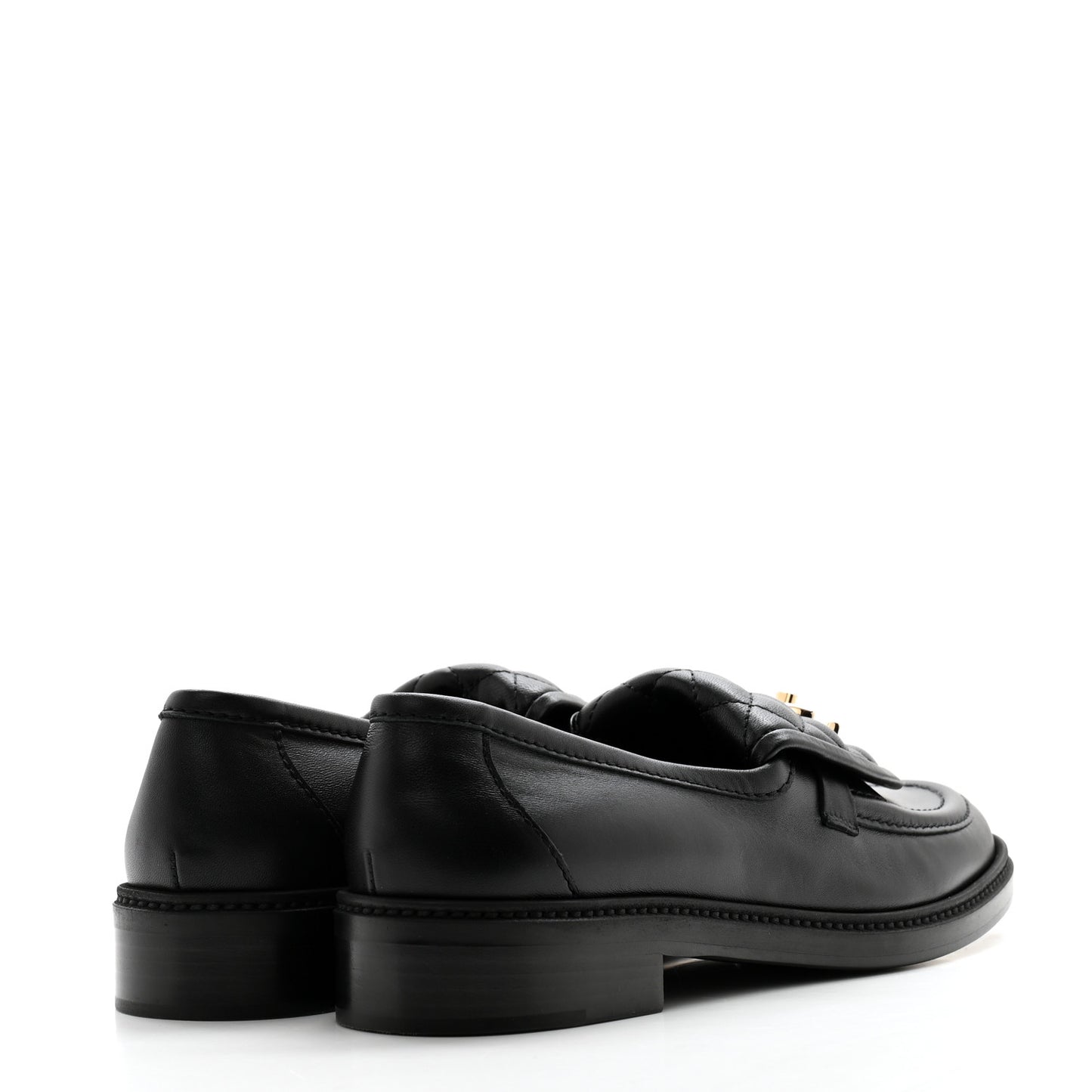 Lambskin Quilted CC Turnlock Loafers 41 Black