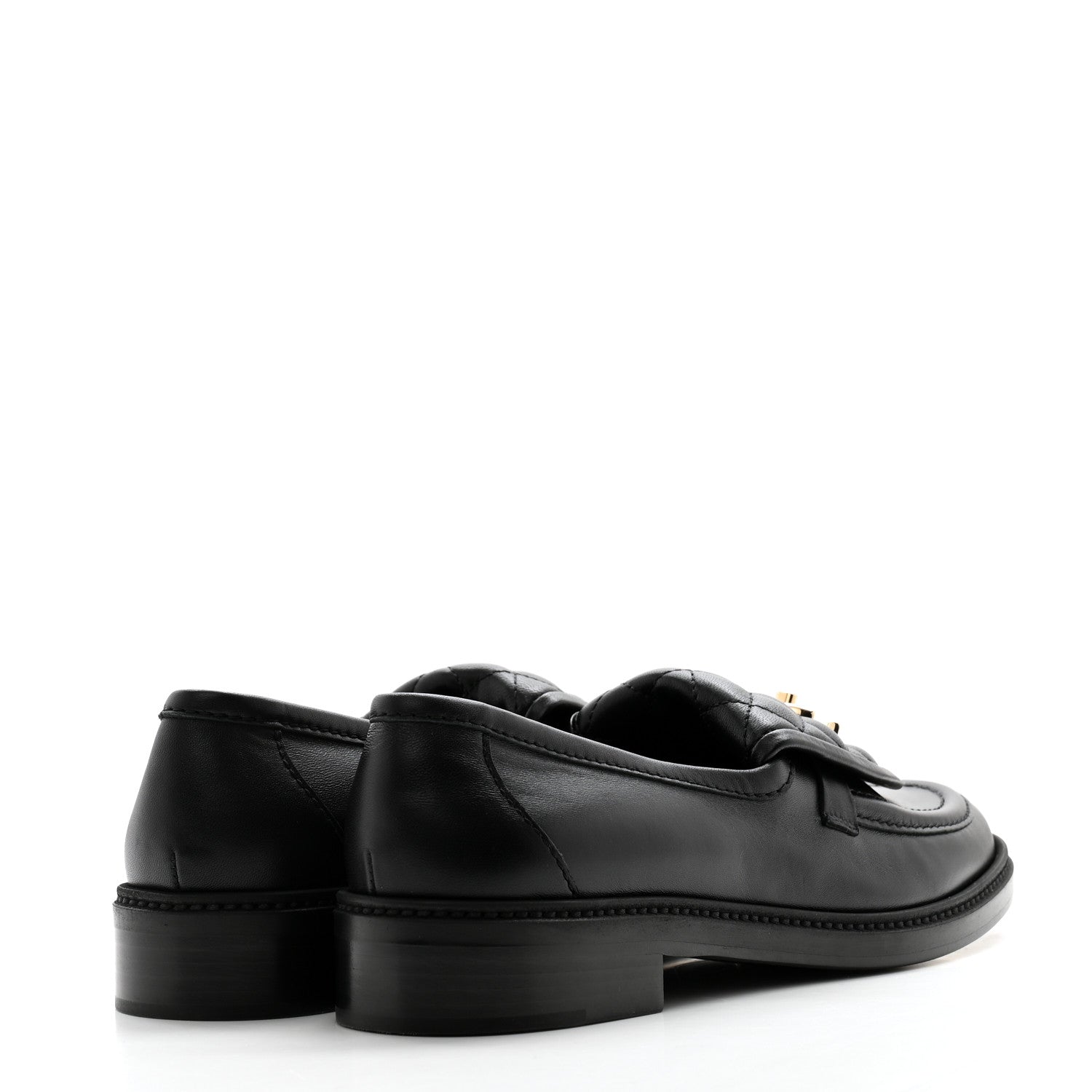 Chanel Lambskin Quilted CC Turnlock Loafers 41 Black 4 of 8