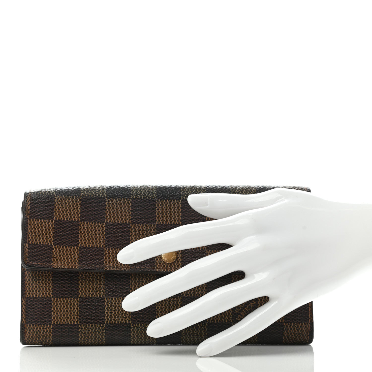 Louis Vuitton Damier Ebene Sarah Wallet 2 of 11
