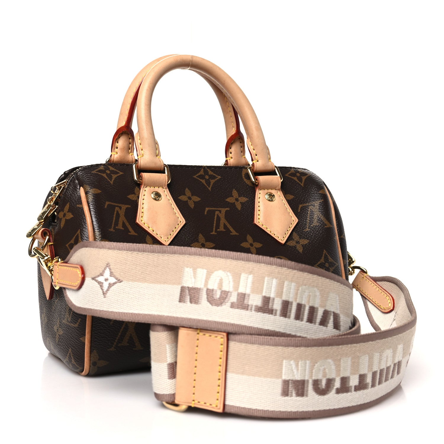 Louis Vuitton Monogram Speedy Bandouliere 20 Beige 3 of 10