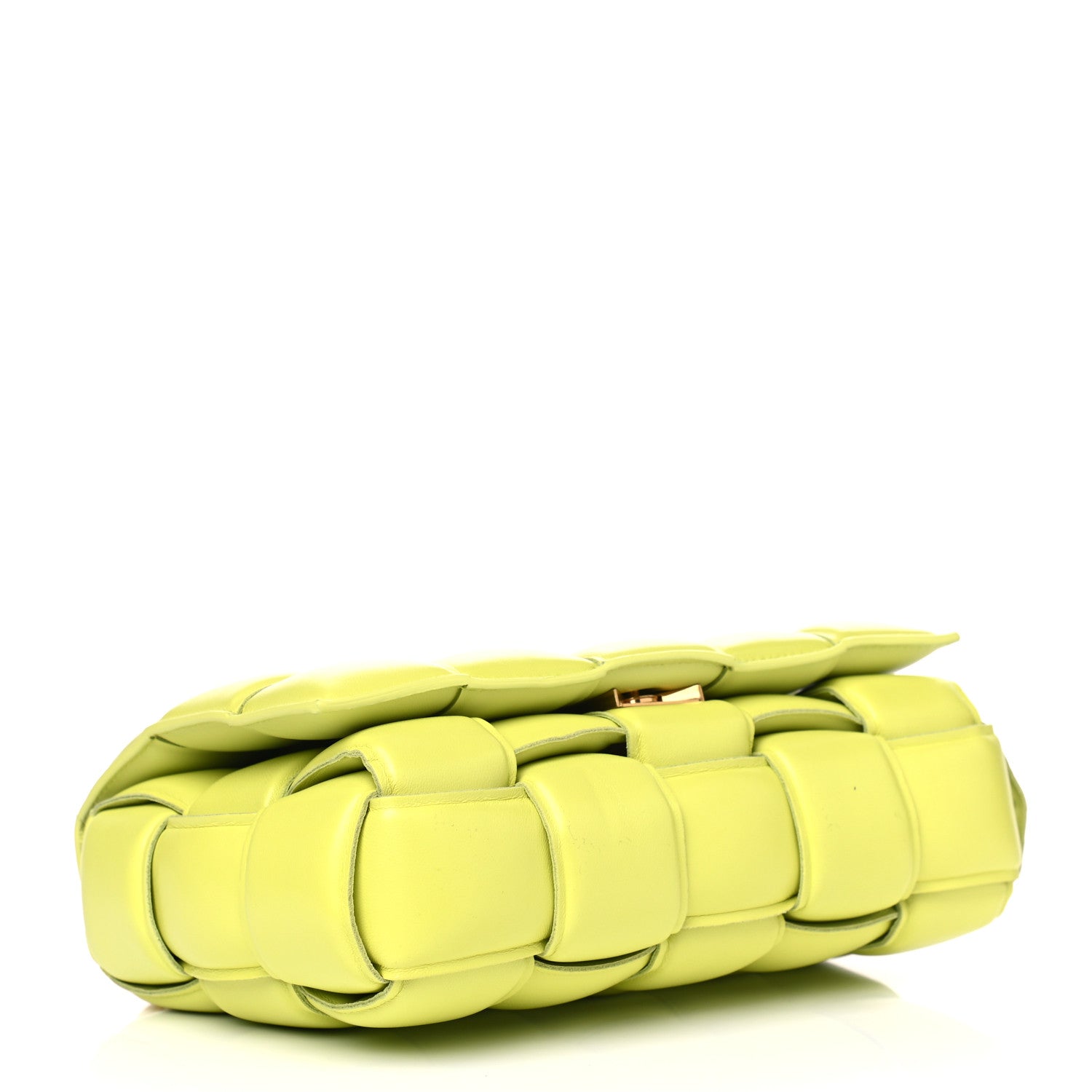 Bottega Veneta Lambskin Maxi Intreccio Padded Chain Cassette Crossbody Bag Seagrass 3 of 4