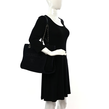 Chanel Mixed Fibers Medium Deauville Tote Black 2 of 14