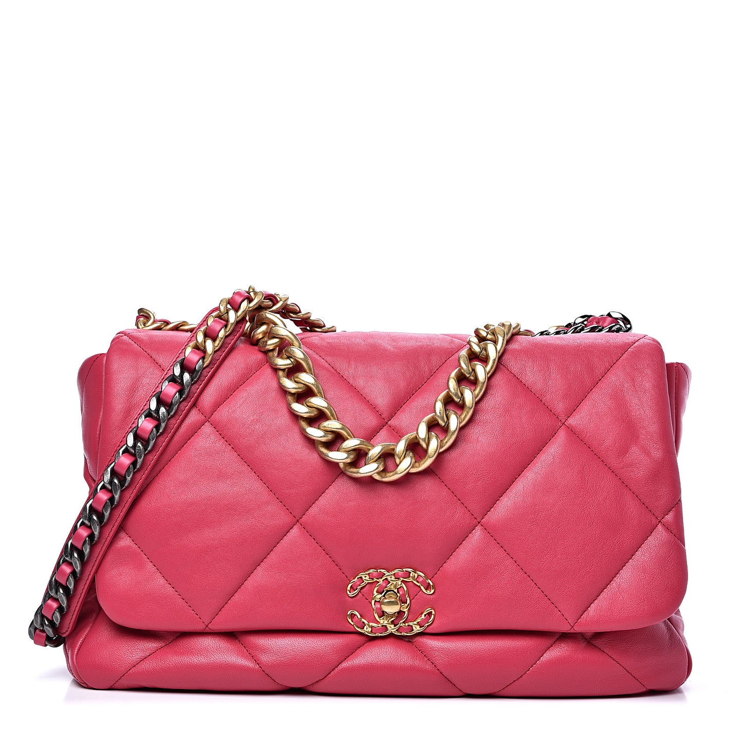 Goatskin Quilted Maxi 19 Flap Pink
