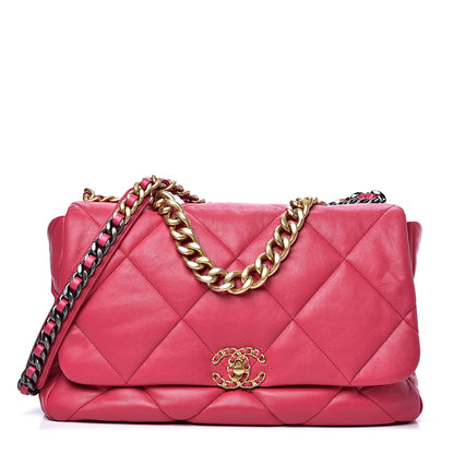 Chanel Goatskin Quilted Maxi 19 Flap Pink 1 of 10