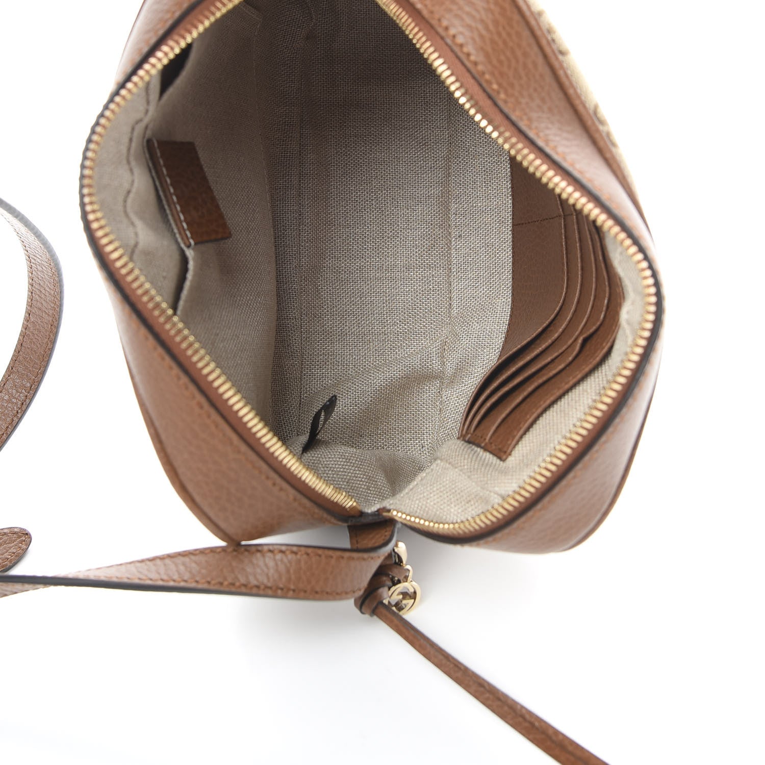 Gucci Monogram Mini Bree Messenger Bag Beige Tabacco 5 of 10