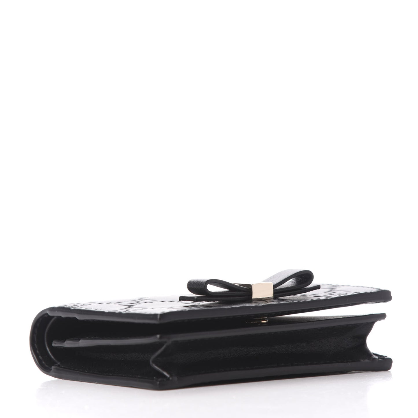 Guccissima Signature Bowy Card Case Wallet Black