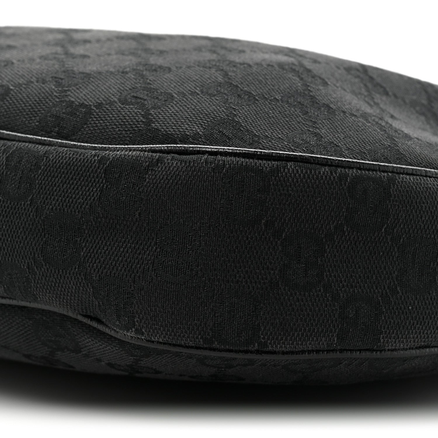 Gucci Monogram Medium Half Moon Hobo Black 8 of 13