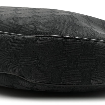 Gucci Monogram Medium Half Moon Hobo Black 8 of 13