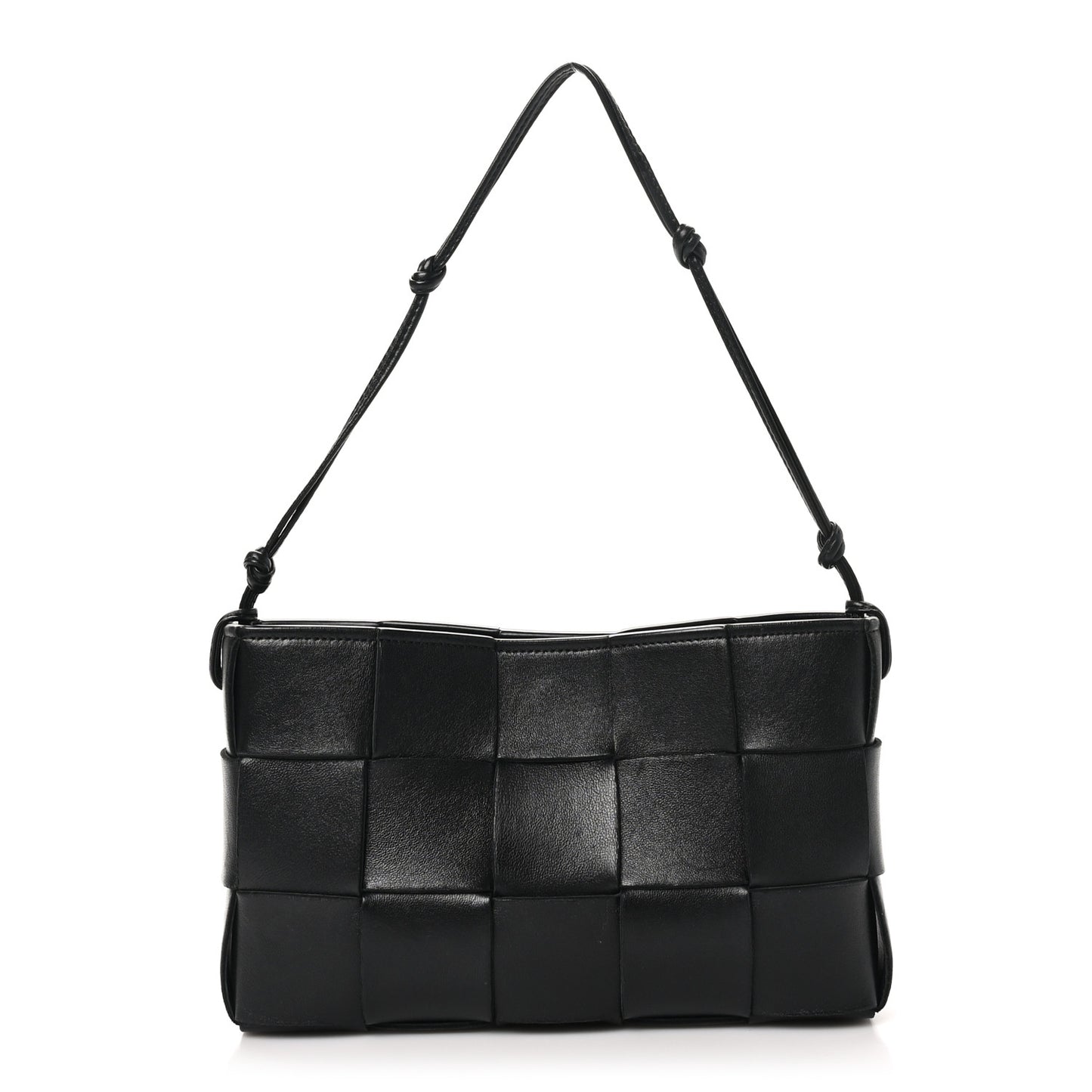 Calfskin Maxi Intrecciato Cassette Pouch On Strap Black