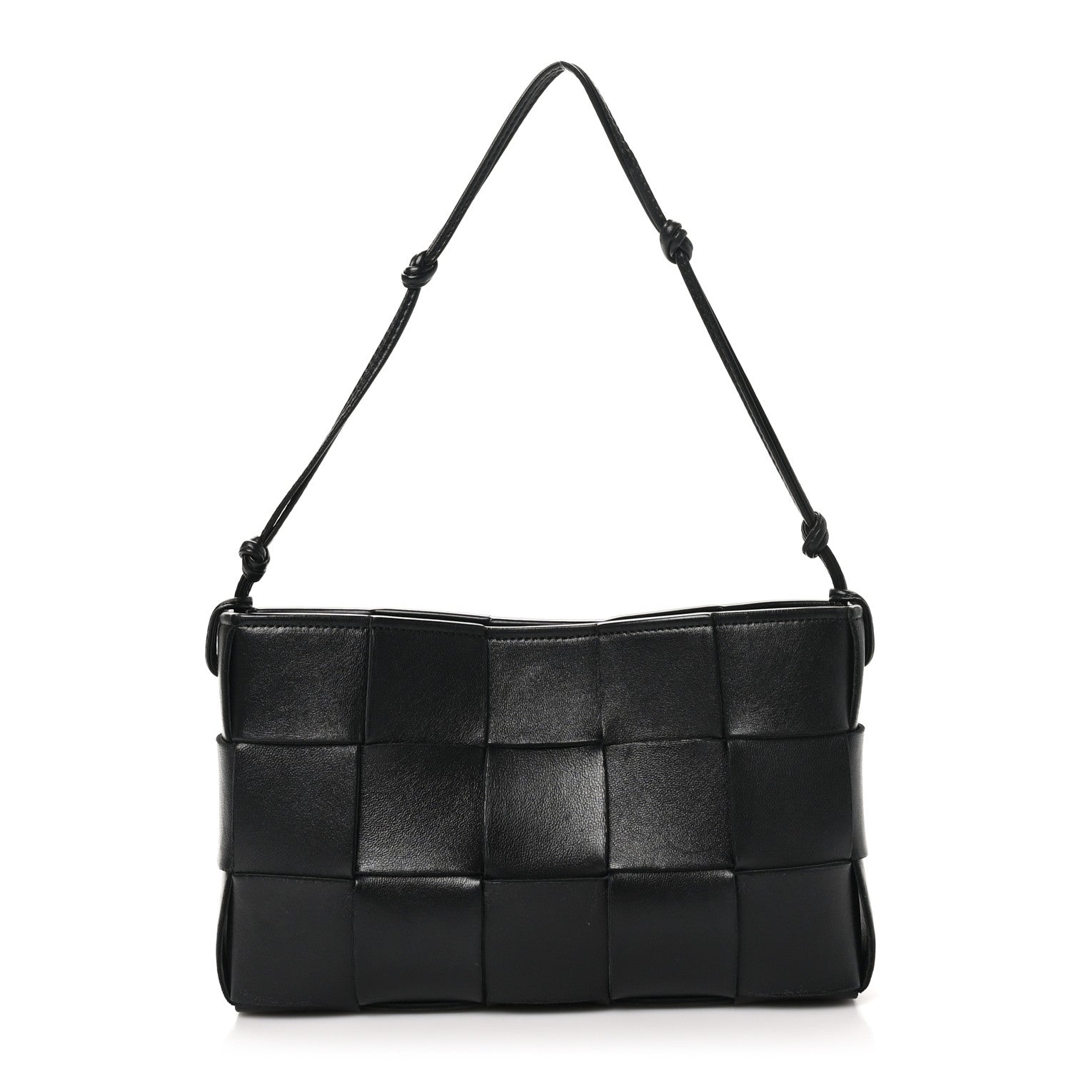 Bottega Veneta Calfskin Maxi Intrecciato Cassette Pouch On Strap Black 1 of 9