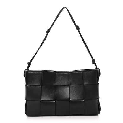 Bottega Veneta Calfskin Maxi Intrecciato Cassette Pouch On Strap Black 1 of 9