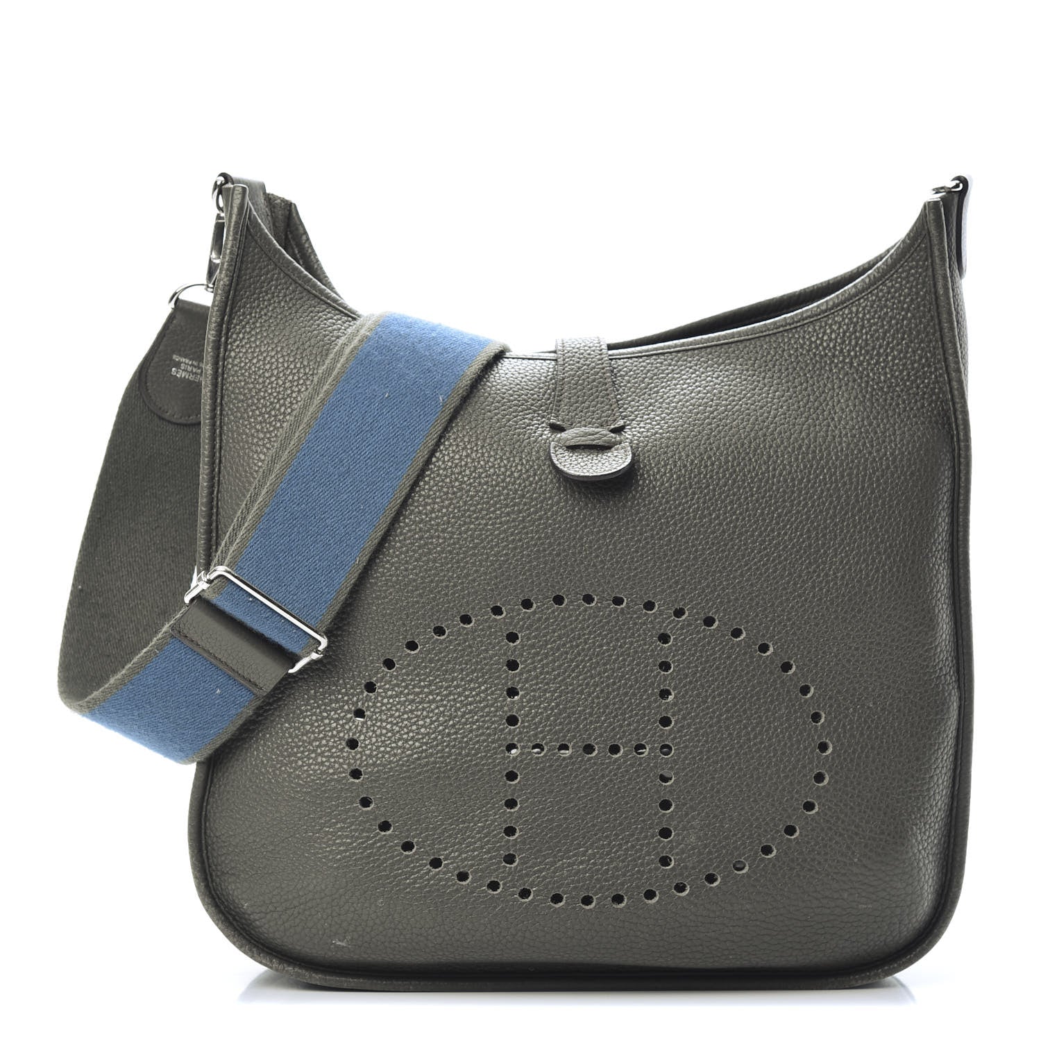 Hermes Taurillon Clemence Amazone Evelyne III GM Vert De Gris 1 of 18
