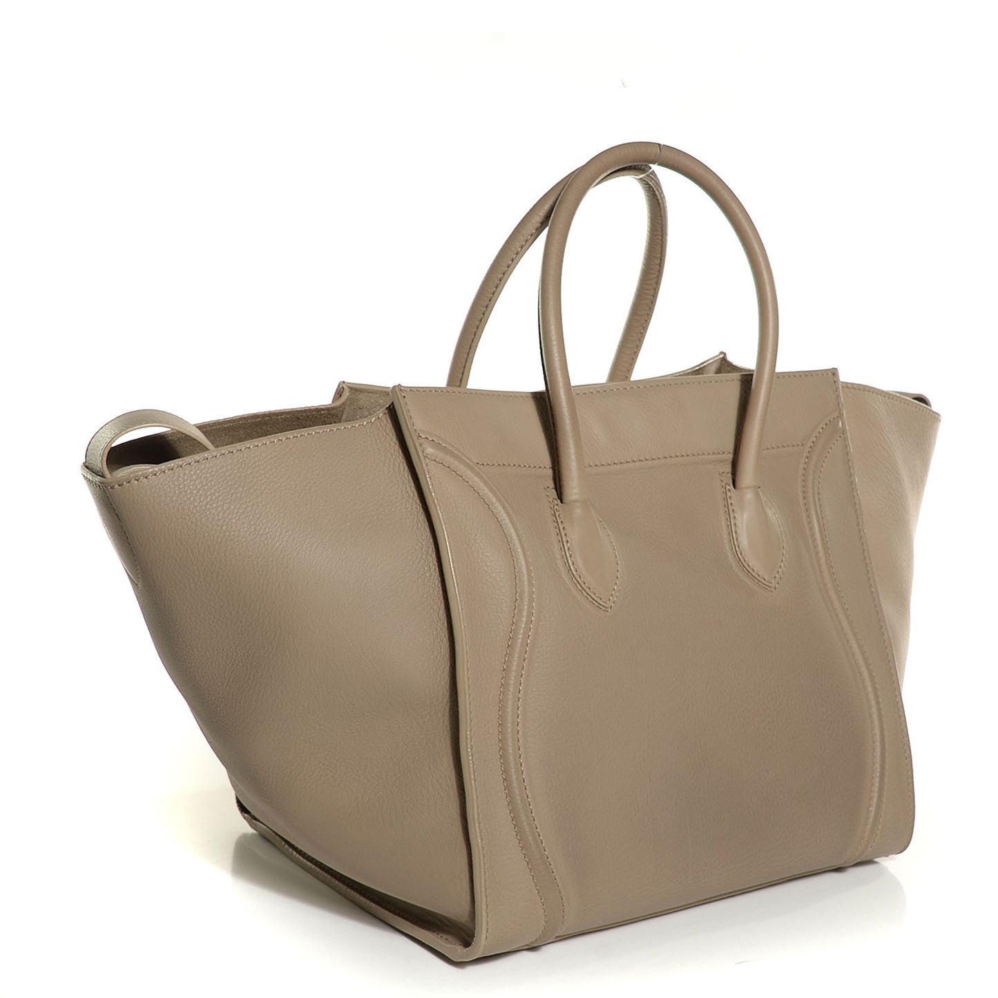 Supple Calfskin Medium Phantom Luggage Light Khaki