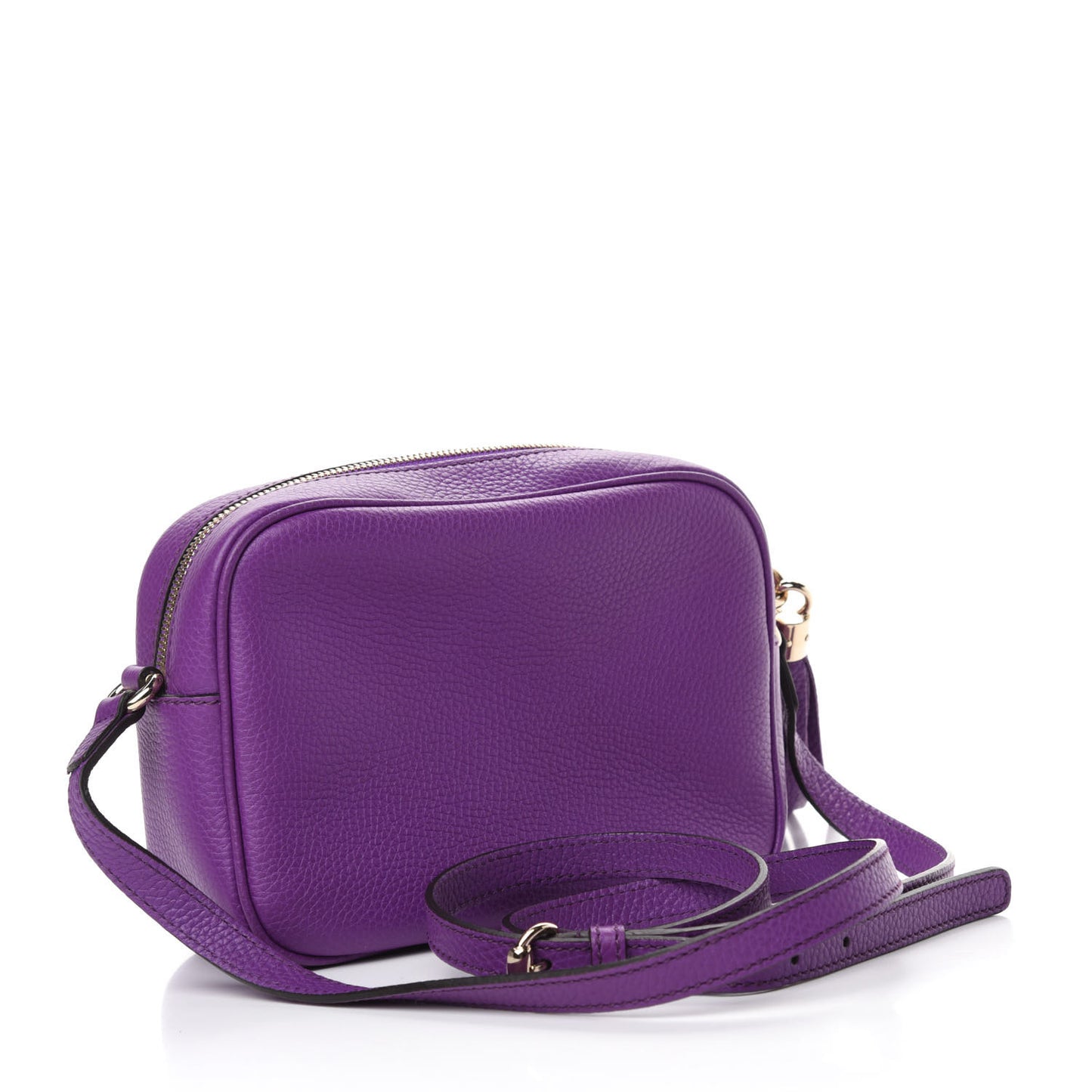 Pebbled Calfskin Small Soho Disco Bag Shine Purple