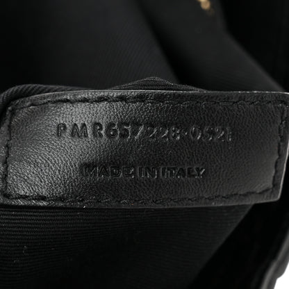 Saint Laurent Calfskin Crocodile Embossed LE 5 A 7 Hobo Black 7 of 10