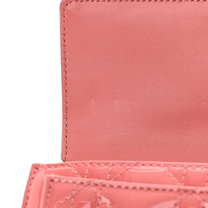Christian Dior Patent Cannage Lady Dior Chain Pouch Pink 13 of 13