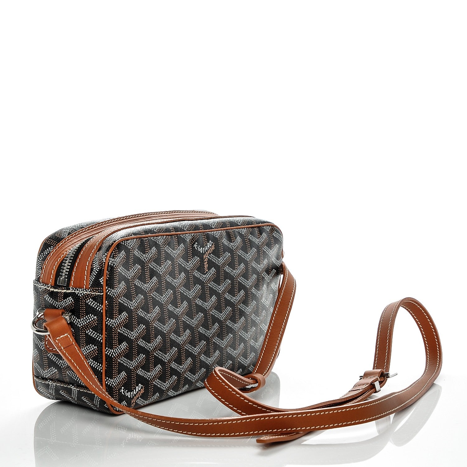 Goyard Goyardine Amacapvert Crossbody Bag Black Gold 3 of 6