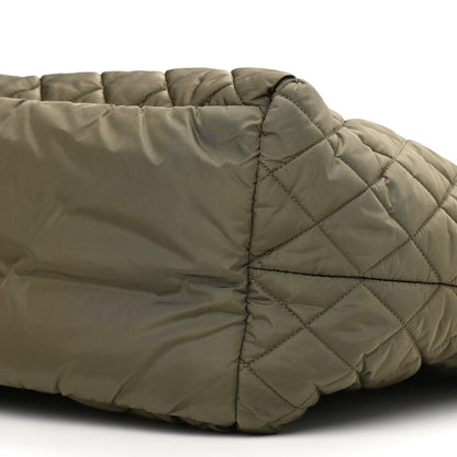 Chanel Nylon Quilted Large Coco Cocoon Tote Khaki 10 of 14