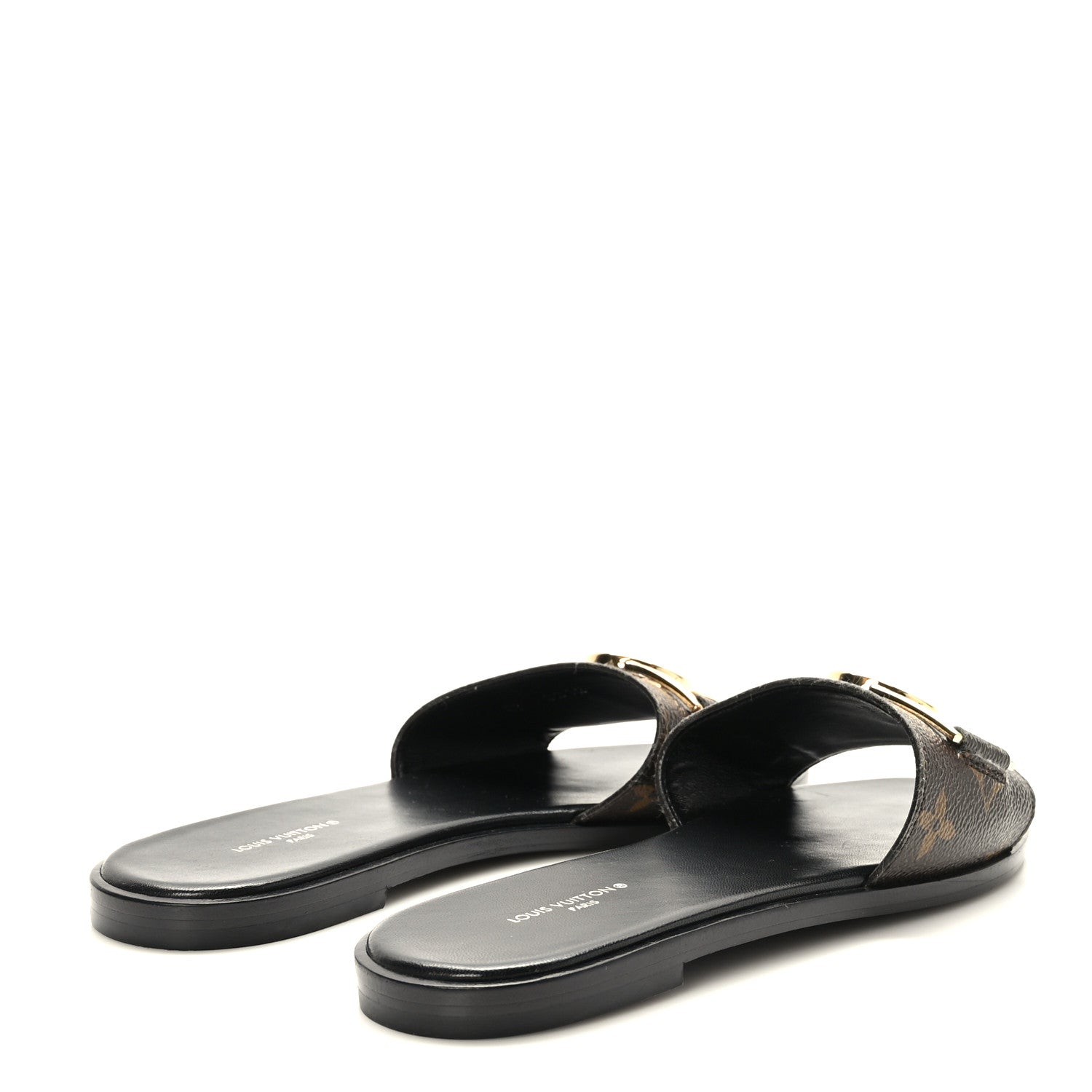 Louis Vuitton Patent Monogram Lock It Flat Mules 36.5 4 of 8