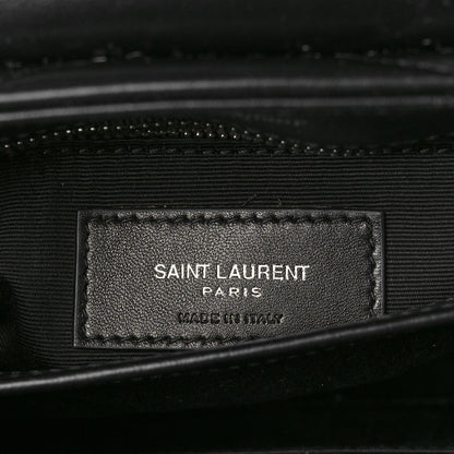Saint Laurent Calfskin Y Quilted Monogram Toy Loulou Crossbody Bag Black 6 of 9