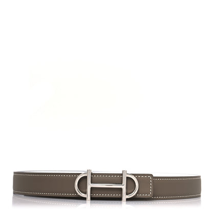Hermes Epsom Swift 24mm Gamma Belt 85 Etoupe White 1 of 5