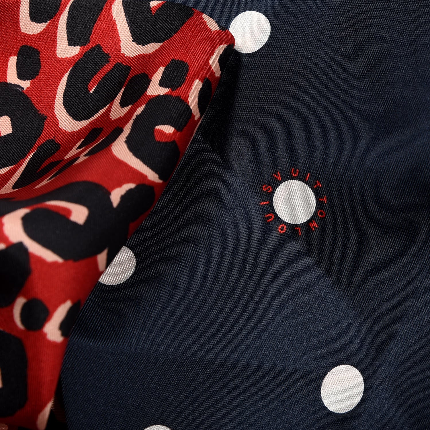Louis Vuitton Silk Leopard Snood Scarf Red 3 of 3