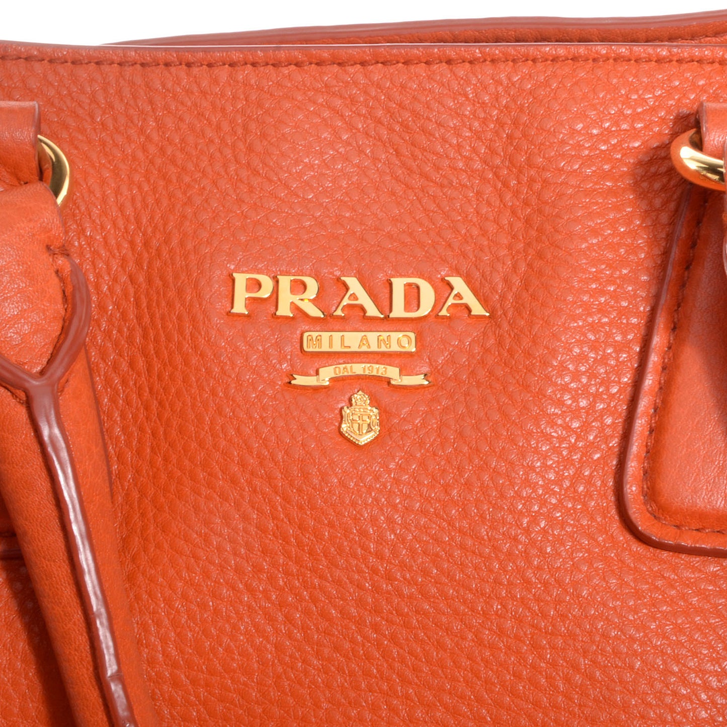 Vitello Daino Shopping Tote Papaya