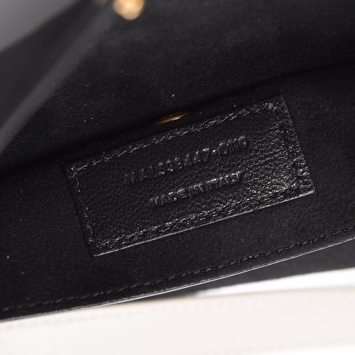 Saint Laurent Lambskin Star Printed Teddy Drawstring Bag White 10 of 11