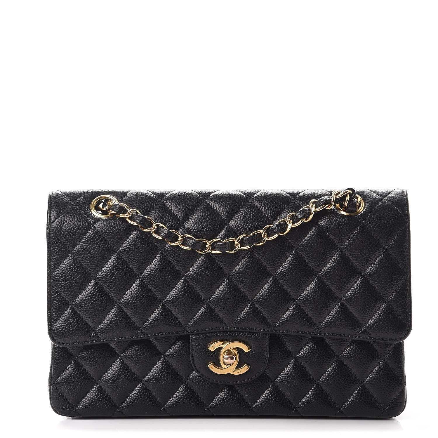 Chanel Caviar Quilted Medium Double Flap Black 1 of 12