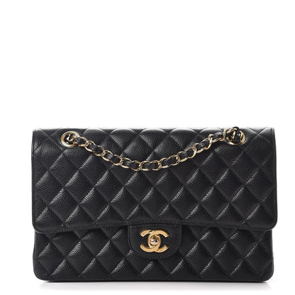Chanel Caviar Quilted Medium Double Flap Black 1 of 12