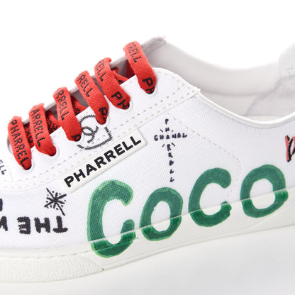 Chanel x Pharrell Williams Canvas Womens Sneakers 35 White 10 of 23