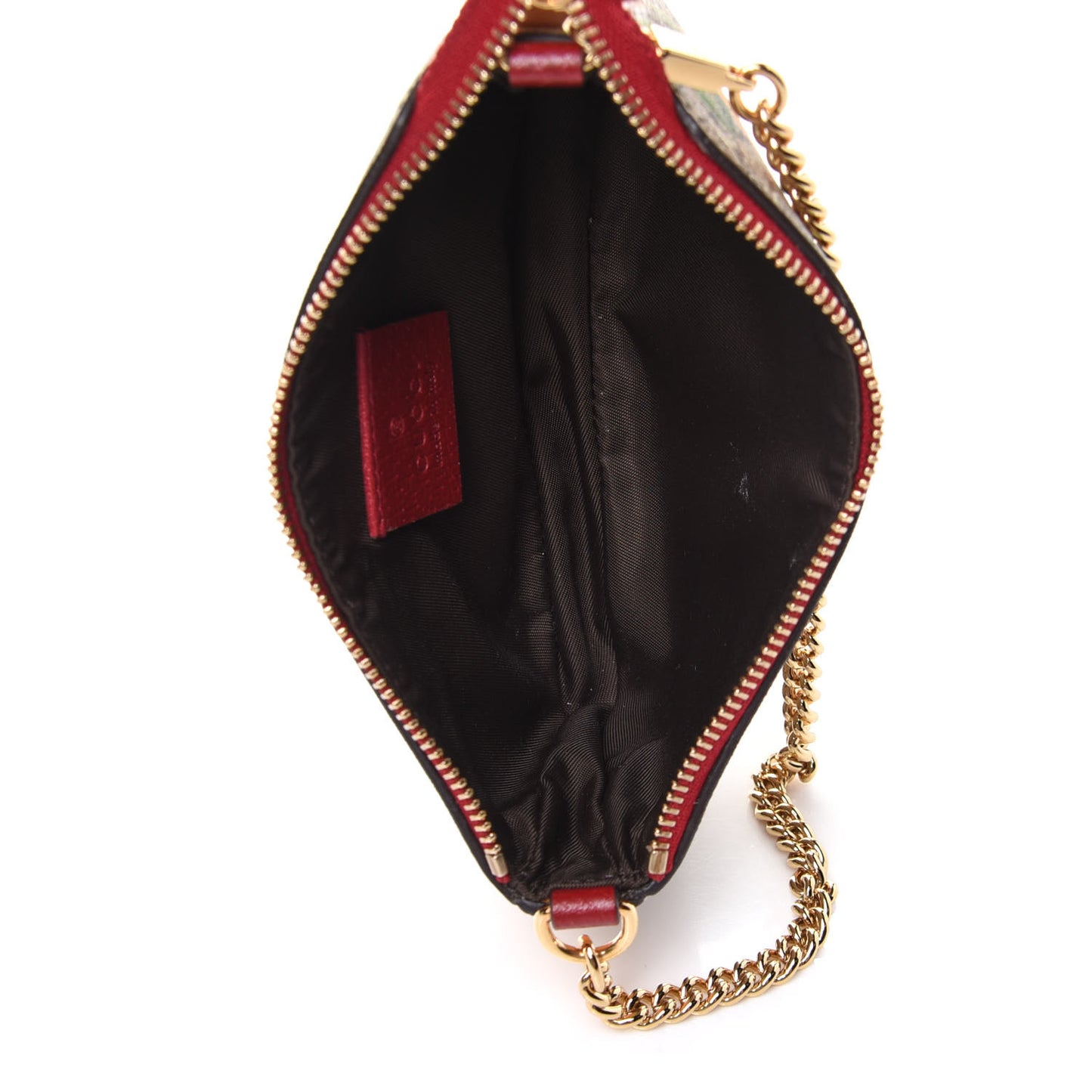 GG Supreme Monogram Tian Mini Chain Bag Beige Multicolor Red