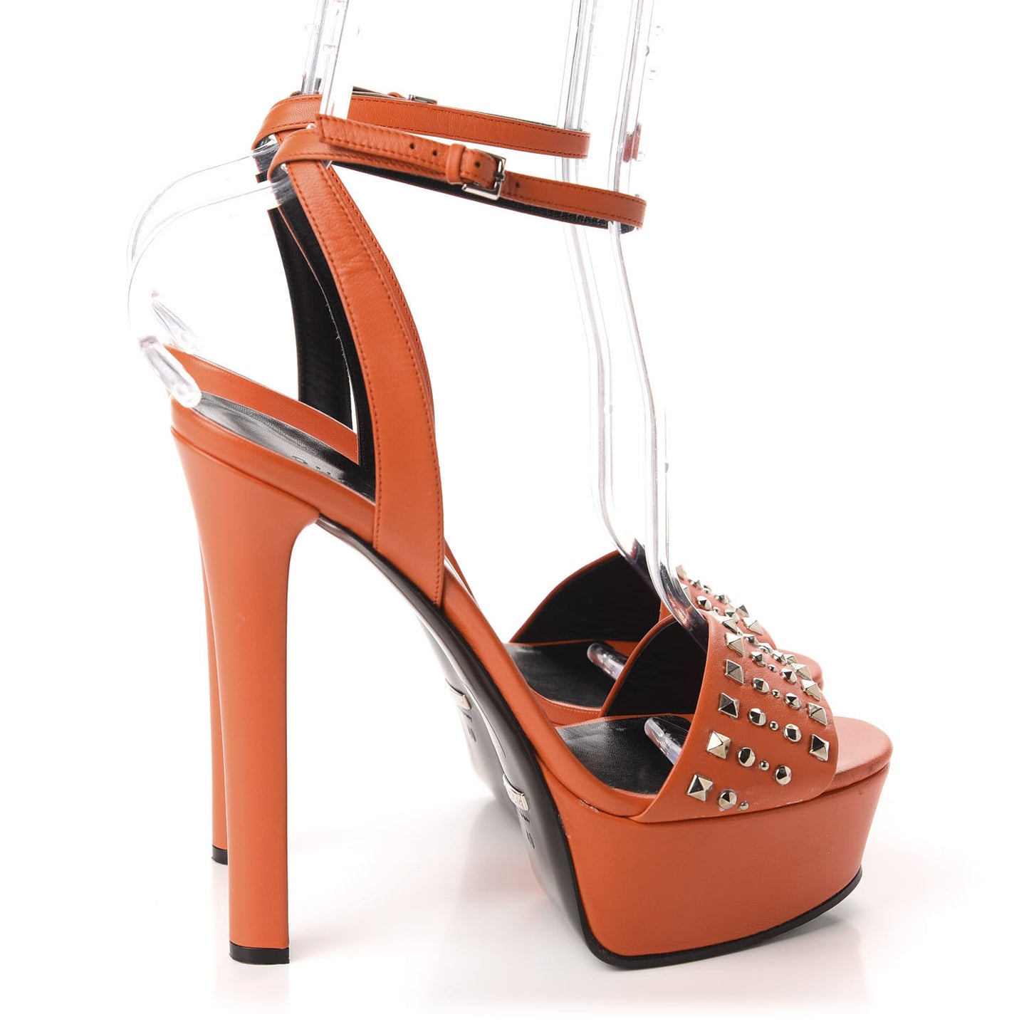 Malaga Kid Studded Platform Sandals 40 Vibrant Orange