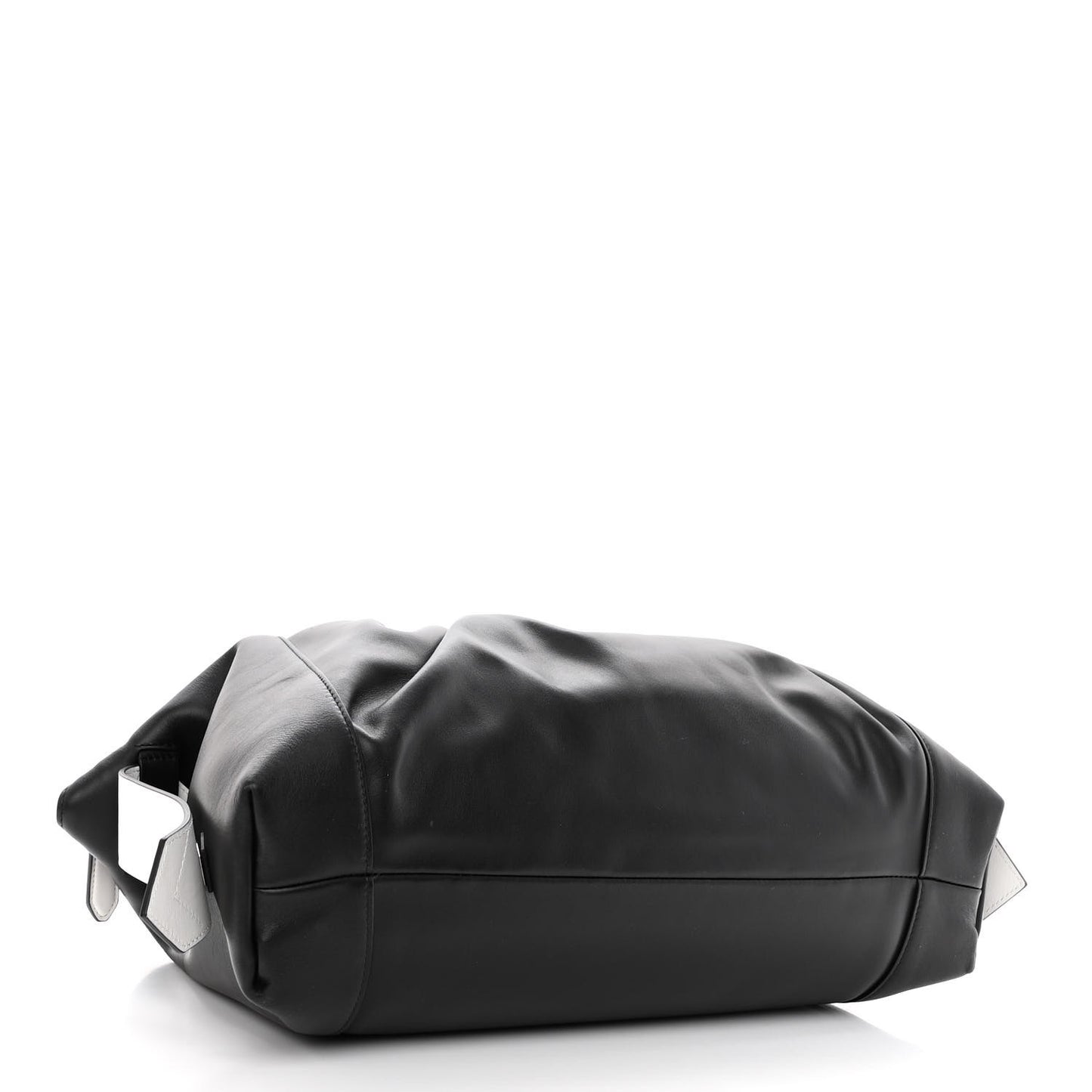 Calfskin Antigona Large Soft Clutch Black White
