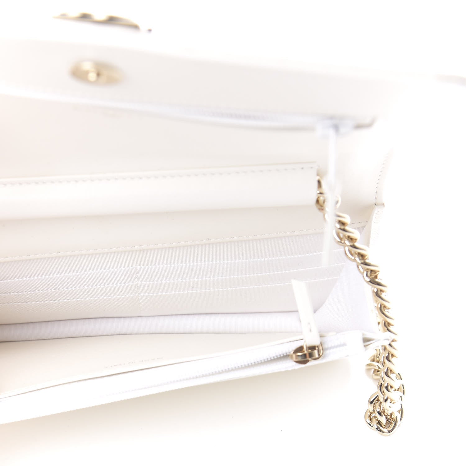 Chanel Caviar Quilted Boy Wallet On Chain WOC White 5 of 12